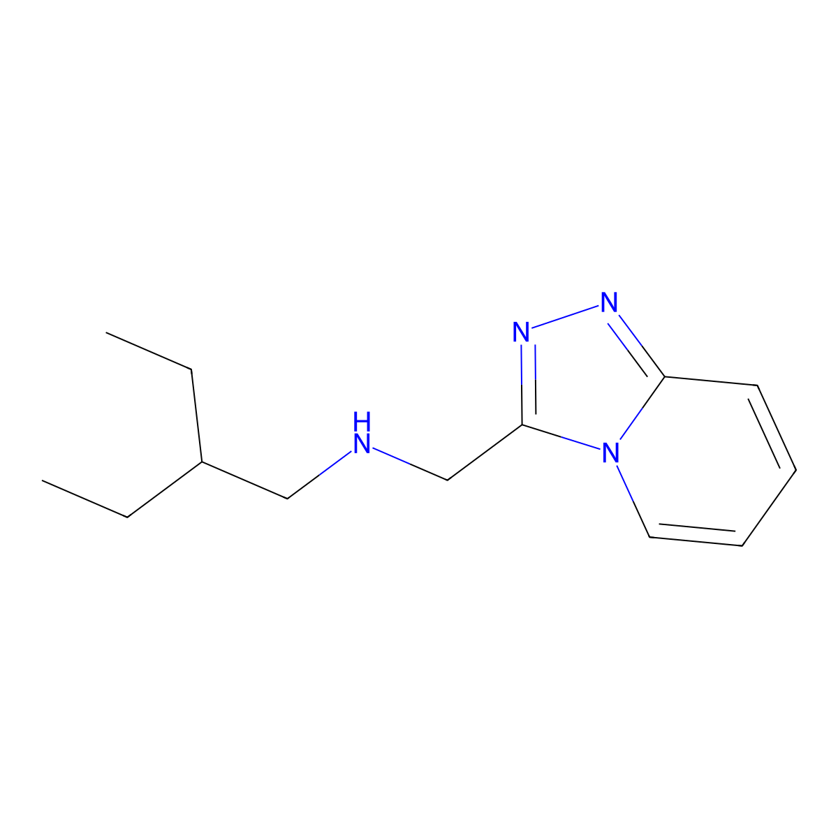 (2-Ethylbutyl)({[1,2,4]triazolo[4,3-a]pyridin-3-yl}methyl)amine molecular structure, CAS 1038248-56-4