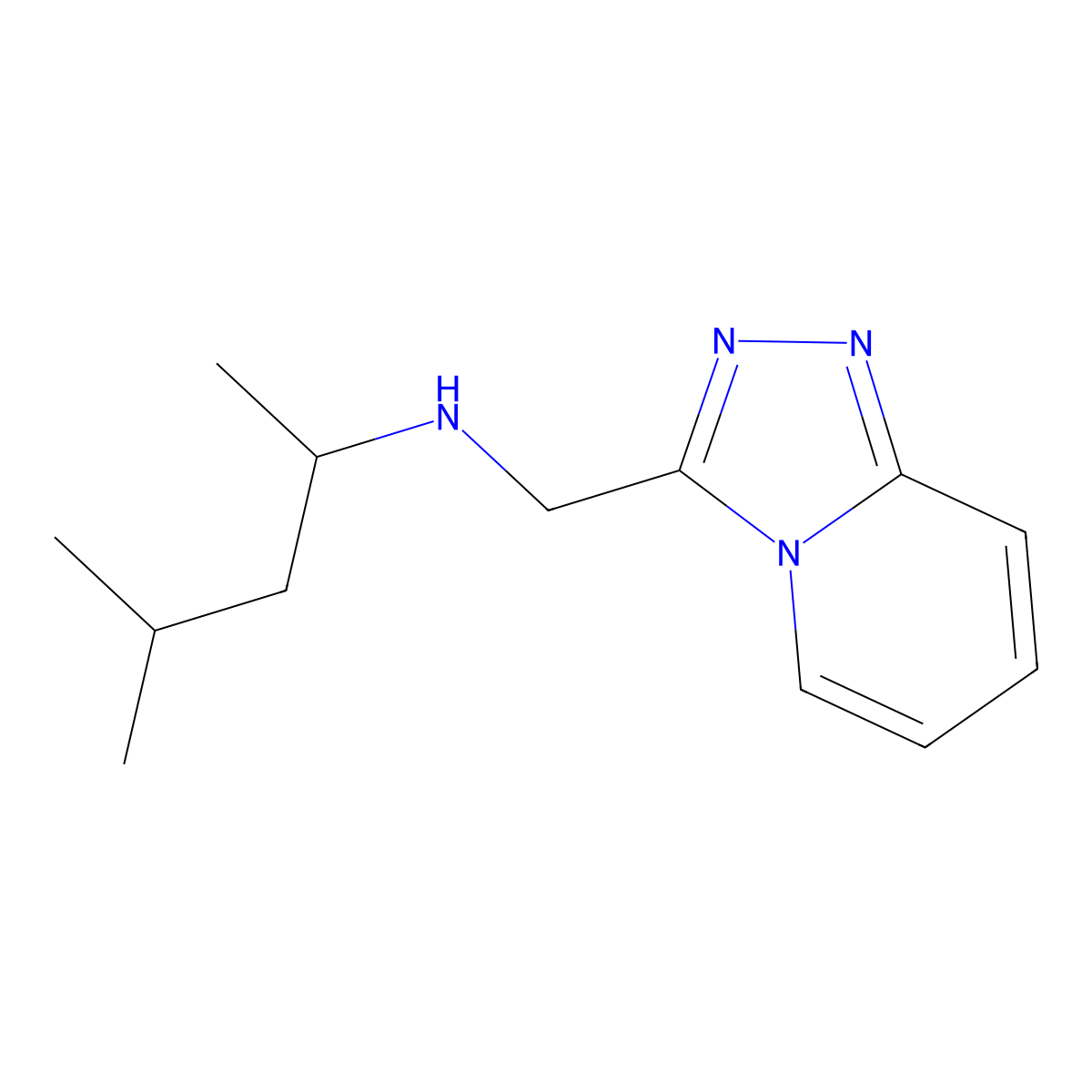 (4-Methylpentan-2-yl)({[1,2,4]triazolo[4,3-a]pyridin-3-yl}methyl)amine molecular structure, CAS 1038248-82-6