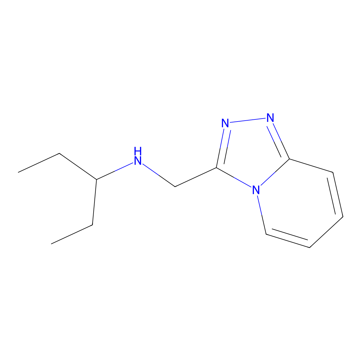 (Pentan-3-yl)({[1,2,4]triazolo[4,3-a]pyridin-3-yl}methyl)amine molecular structure, CAS 1038248-90-6