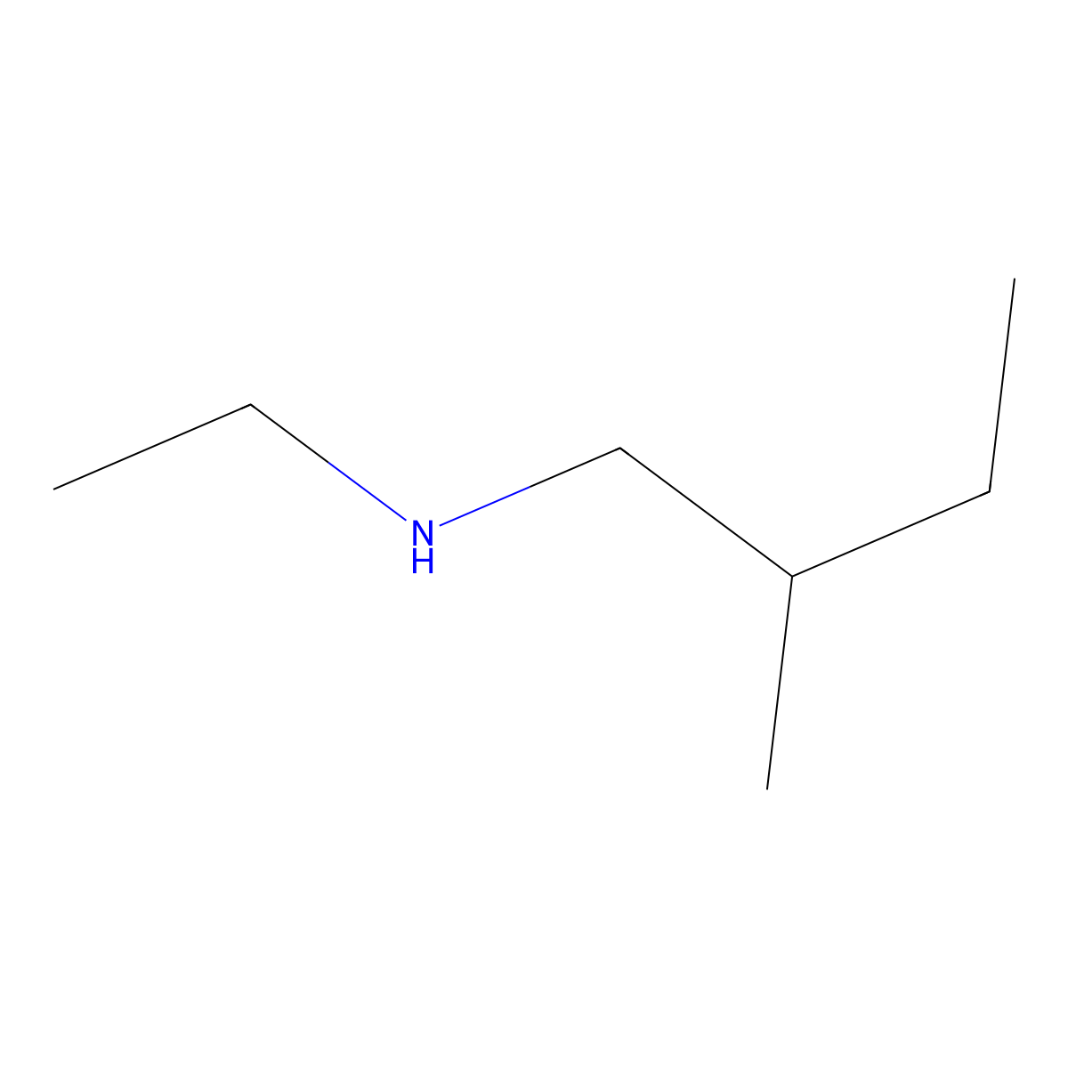 Ethyl(2-methylbutyl)amine molecular structure, CAS 1038250-80-4