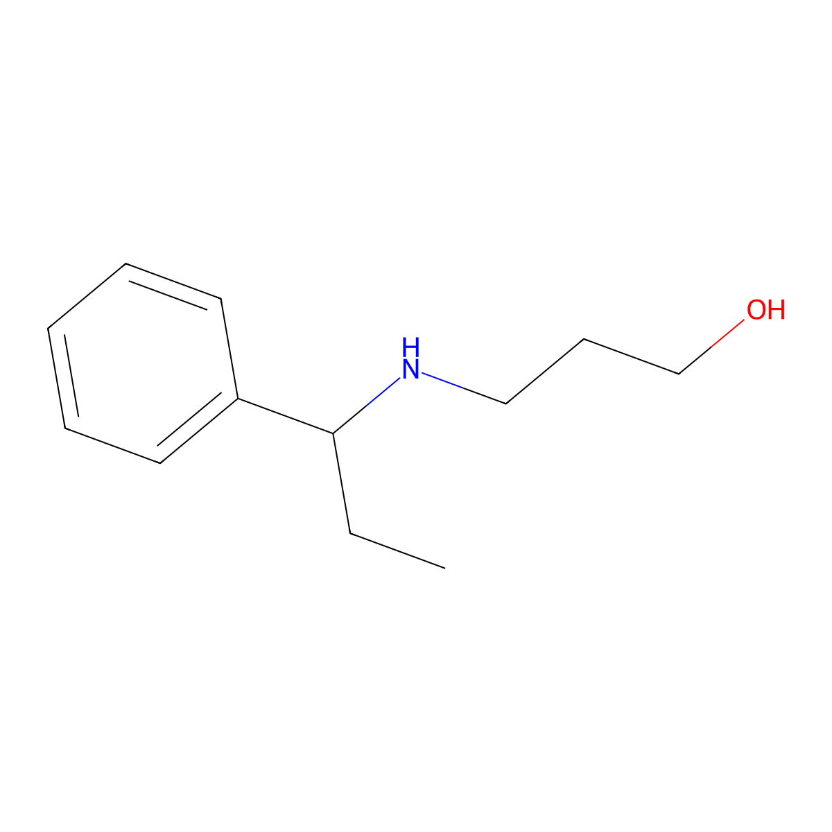 3-[(1-Phenylpropyl)amino]propan-1-ol molecular structure, CAS 1038254-71-5