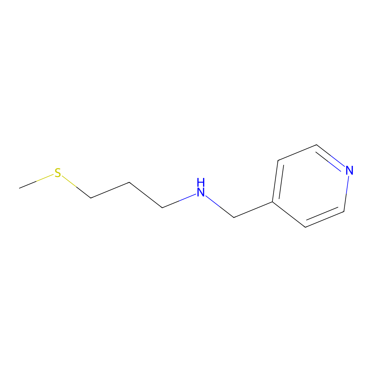 [3-(Methylsulfanyl)propyl][(pyridin-4-yl)methyl]amine molecular structure, CAS 1038254-72-6