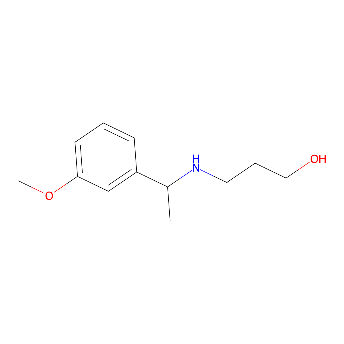 3-{[1-(3-Methoxyphenyl)ethyl]amino}propan-1-ol molecular structure, CAS 1038255-36-5
