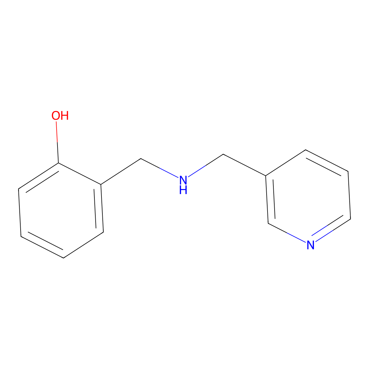 2-(((Pyridin-3-ylmethyl)amino)methyl)phenol molecular structure, CAS 1038255-72-9