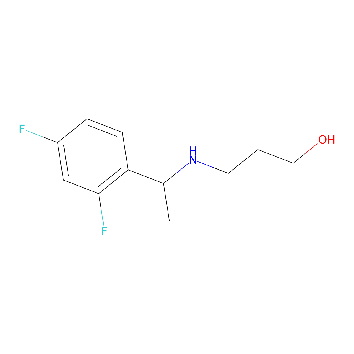 3-{[1-(2,4-Difluorophenyl)ethyl]amino}propan-1-ol molecular structure, CAS 1038256-06-2