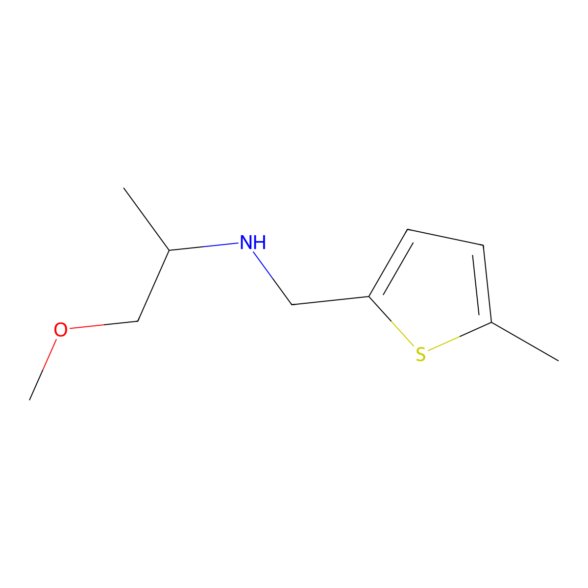 (1-Methoxypropan-2-yl)[(5-methylthiophen-2-yl)methyl]amine molecular structure, CAS 1038257-33-8