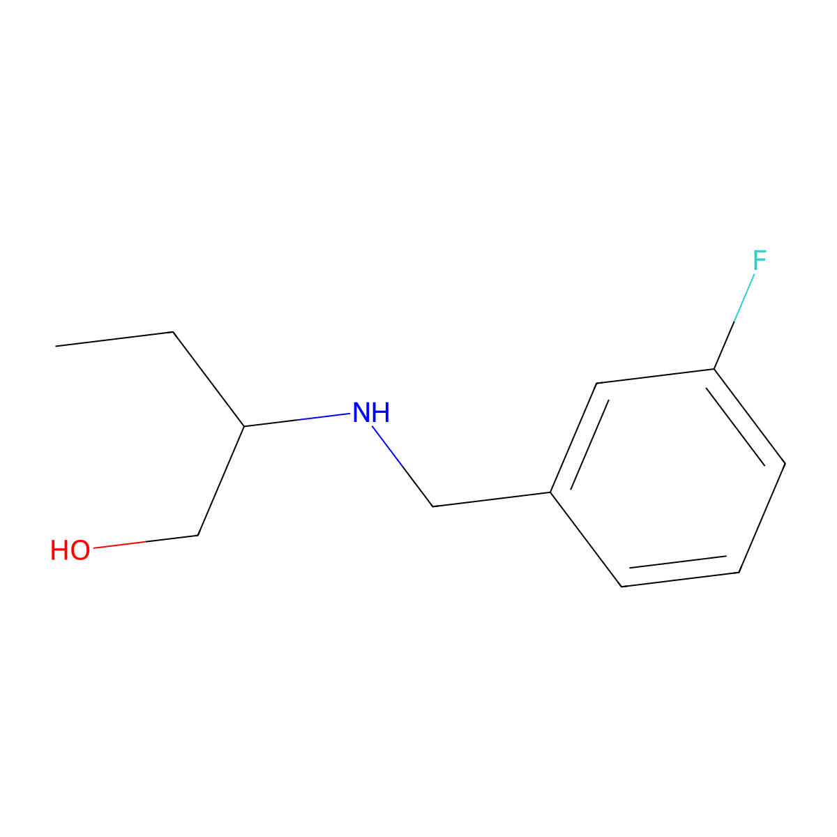 2-{[(3-Fluorophenyl)methyl]amino}butan-1-ol molecular structure, CAS 1038259-55-0