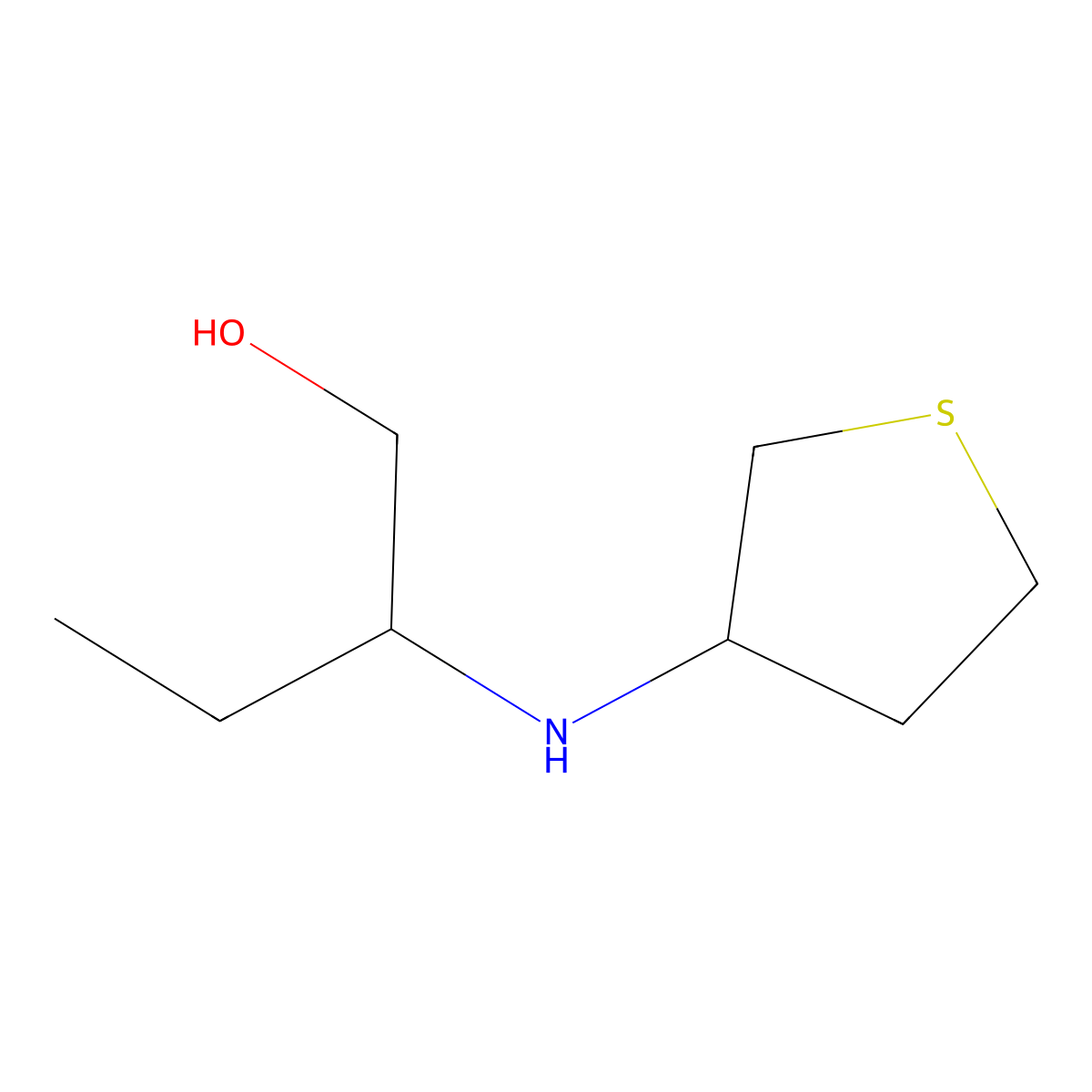 2-[(Thiolan-3-yl)amino]butan-1-ol molecular structure, CAS 1038259-67-4