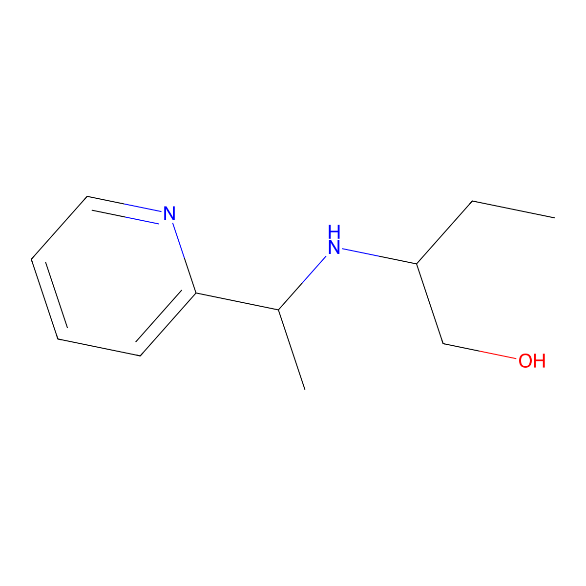 2-{[1-(Pyridin-2-yl)ethyl]amino}butan-1-ol molecular structure, CAS 1038259-96-9