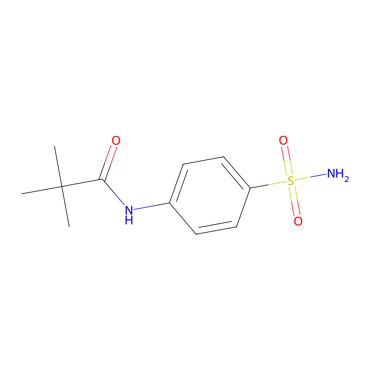 2,2-dimethyl-N-(4-sulfamoylphenyl)propanamide molecular structure, CAS 103826-87-5