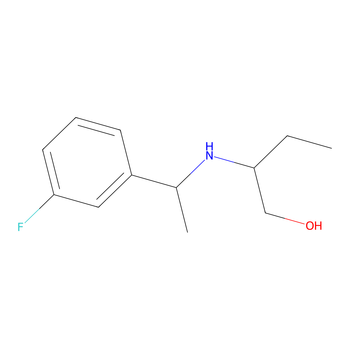 2-{[1-(3-Fluorophenyl)ethyl]amino}butan-1-ol molecular structure, CAS 1038260-91-1