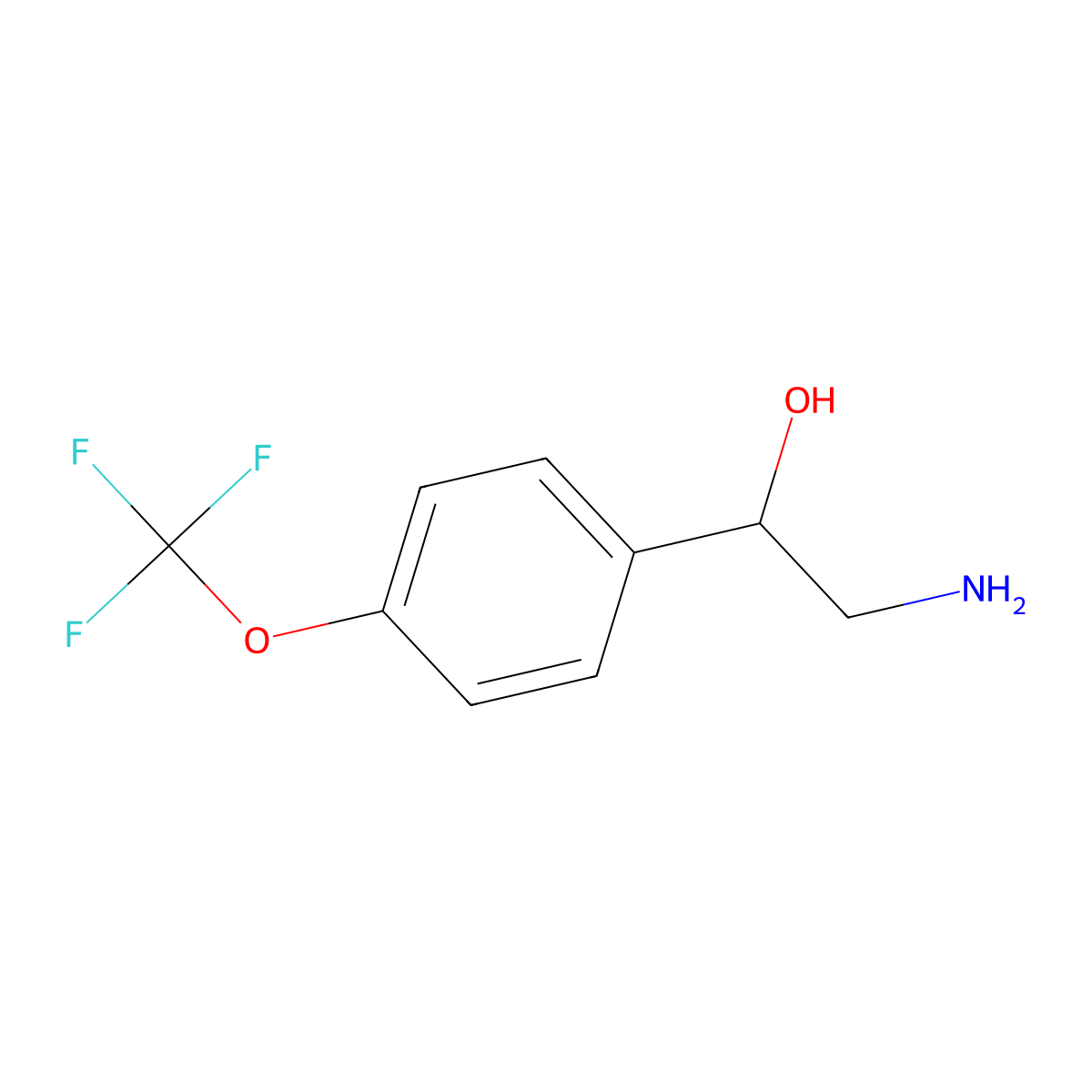2-Amino-1-[4-(trifluoromethoxy)phenyl]ethan-1-ol molecular structure, CAS 1038262-63-3