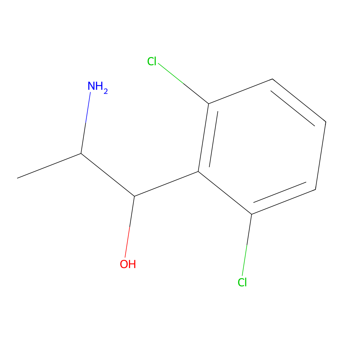 2-Amino-1-(2,6-dichlorophenyl)propan-1-ol molecular structure, CAS 1038262-70-2