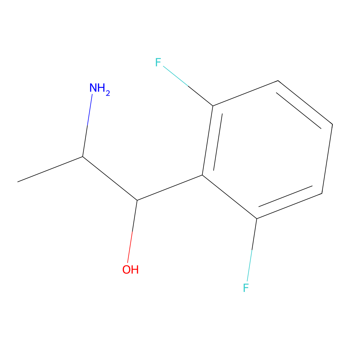 2-Amino-1-(2,6-difluorophenyl)propan-1-ol molecular structure, CAS 1038262-77-9