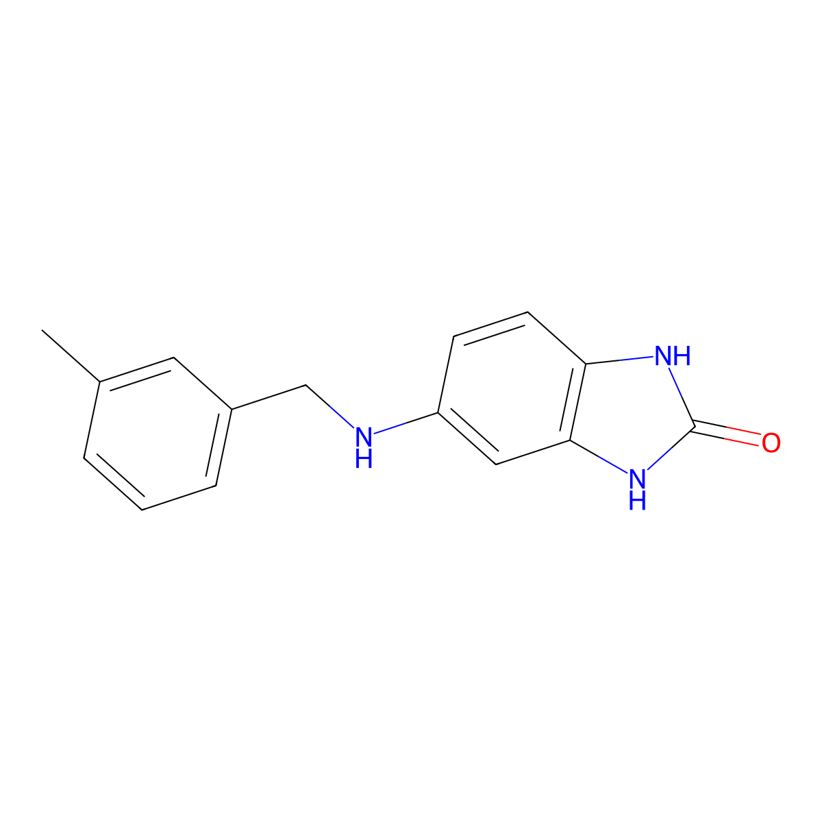 5-{[(3-methylphenyl)methyl]amino}-2,3-dihydro-1H-1,3-benzodiazol-2-one molecular structure, CAS 1038265-38-1