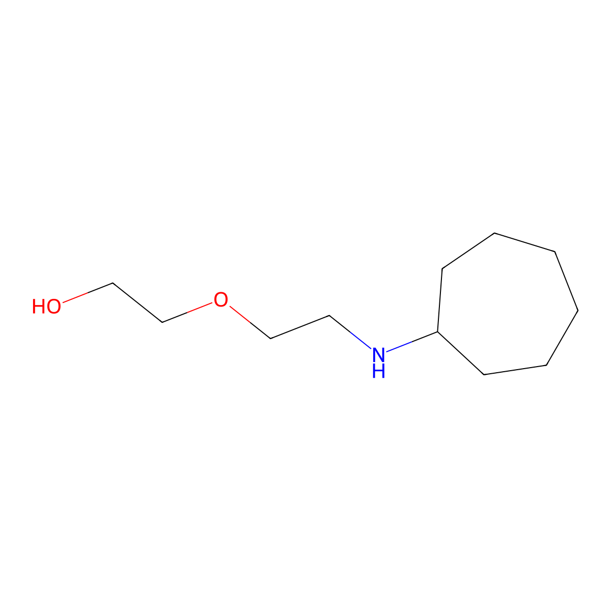 2-[2-(Cycloheptylamino)ethoxy]ethan-1-ol molecular structure, CAS 1038266-44-2