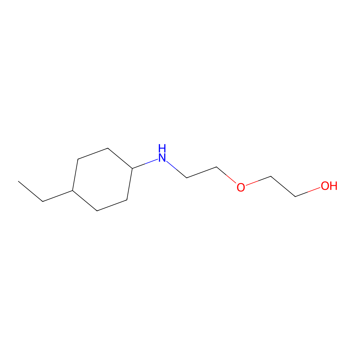 2-{2-[(4-Ethylcyclohexyl)amino]ethoxy}ethan-1-ol molecular structure, CAS 1038266-49-7