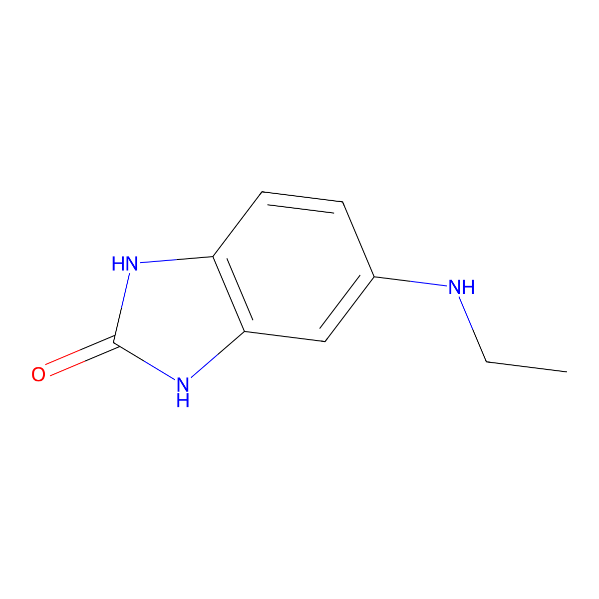 5-(ethylamino)-2,3-dihydro-1H-1,3-benzodiazol-2-one molecular structure, CAS 1038266-62-4