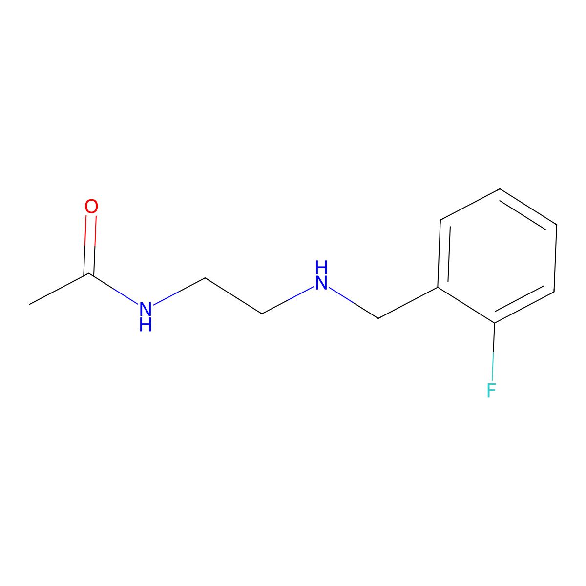 N-(2-{[(2-fluorophenyl)methyl]amino}ethyl)acetamide molecular structure, CAS 1038267-96-7