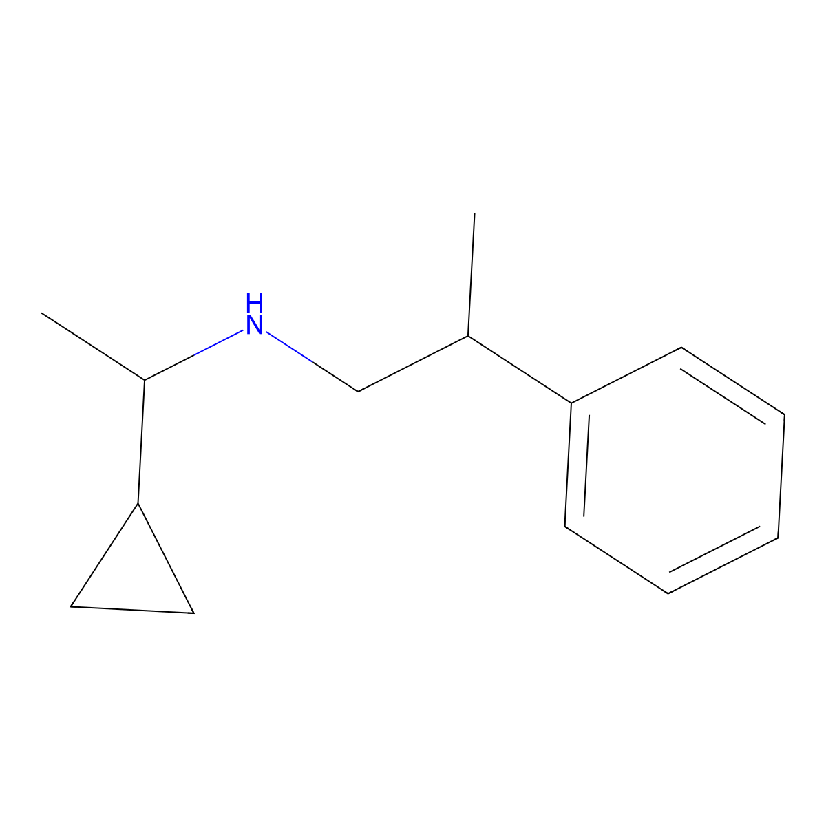 (1-Cyclopropylethyl)(2-phenylpropyl)amine molecular structure, CAS 1038269-31-6