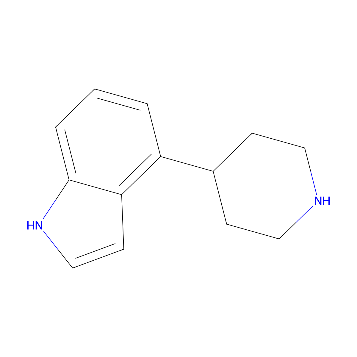 4-(Piperidin-4-yl)-1H-indole molecular structure, CAS 103827-82-3