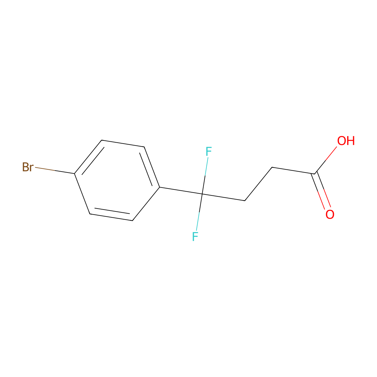 4-(4-Bromophenyl)-4,4-difluorobutanoic acid molecular structure, CAS 1038270-20-0