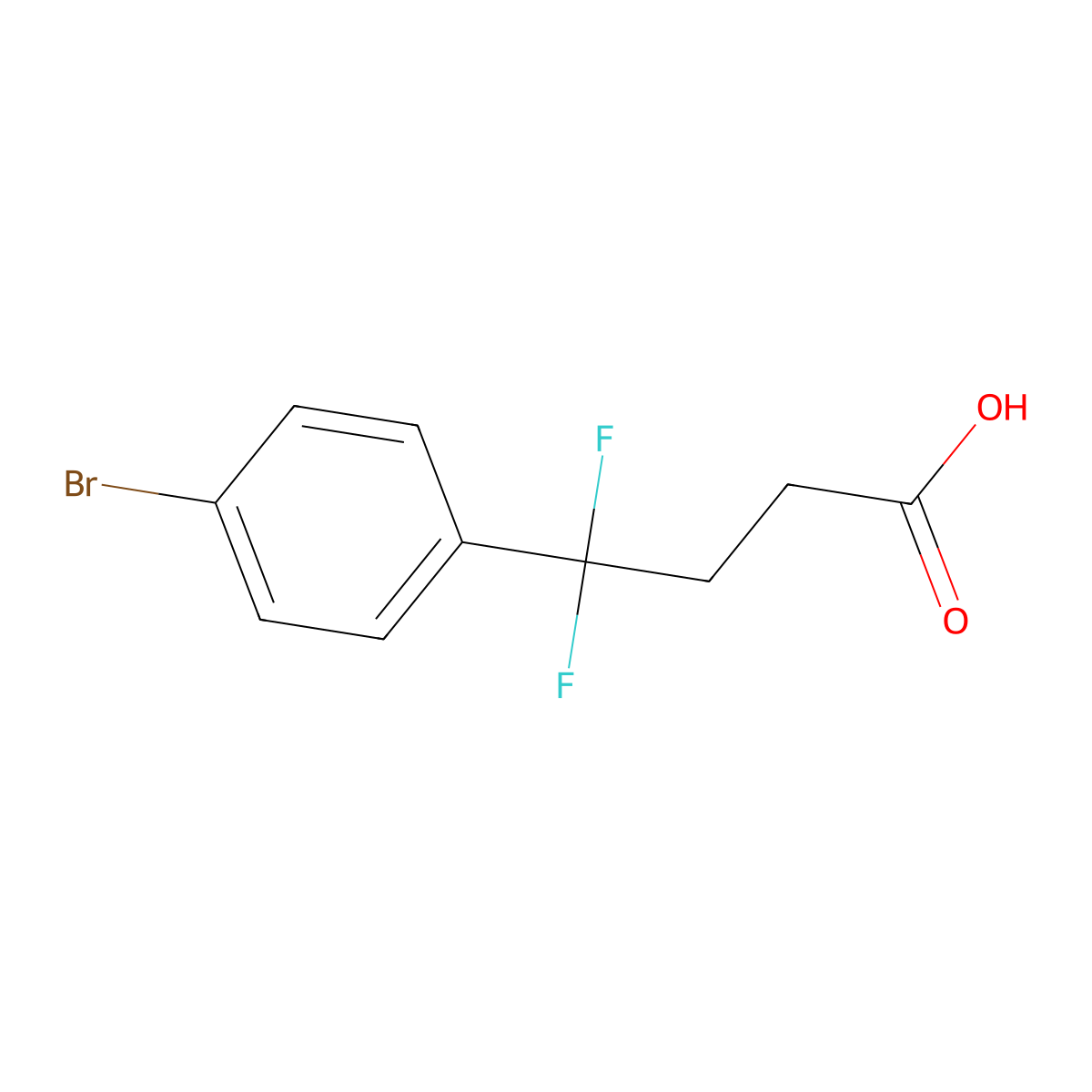 4-(4-Bromophenyl)-4,4-difluorobutanoic acid molecular structure, CAS 1038270-20-0