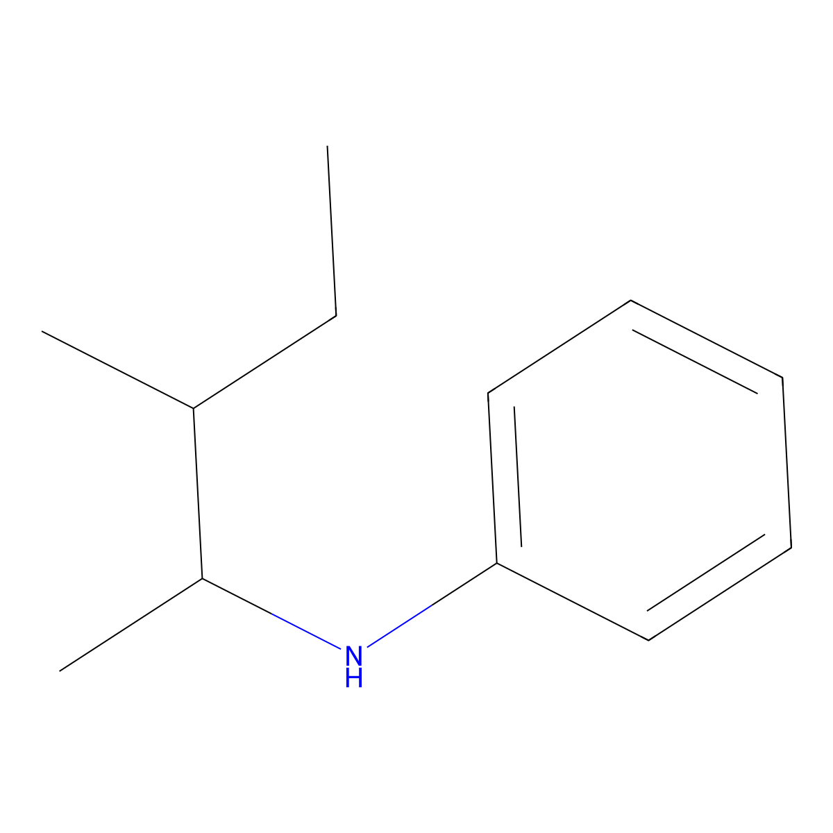 N-(3-methylpentan-2-yl)aniline molecular structure, CAS 1038271-11-2