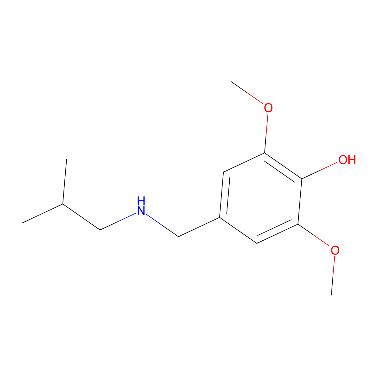 2,6-Dimethoxy-4-{[(2-methylpropyl)amino]methyl}phenol molecular structure, CAS 1038273-66-3