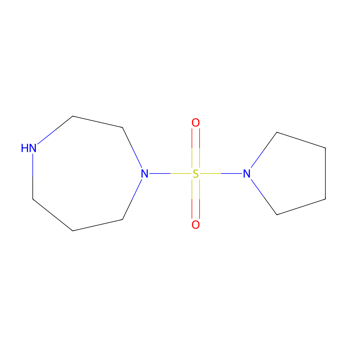 1-(1-Pyrrolidinylsulfonyl)-1,4-diazepane molecular structure, CAS 1038274-17-7