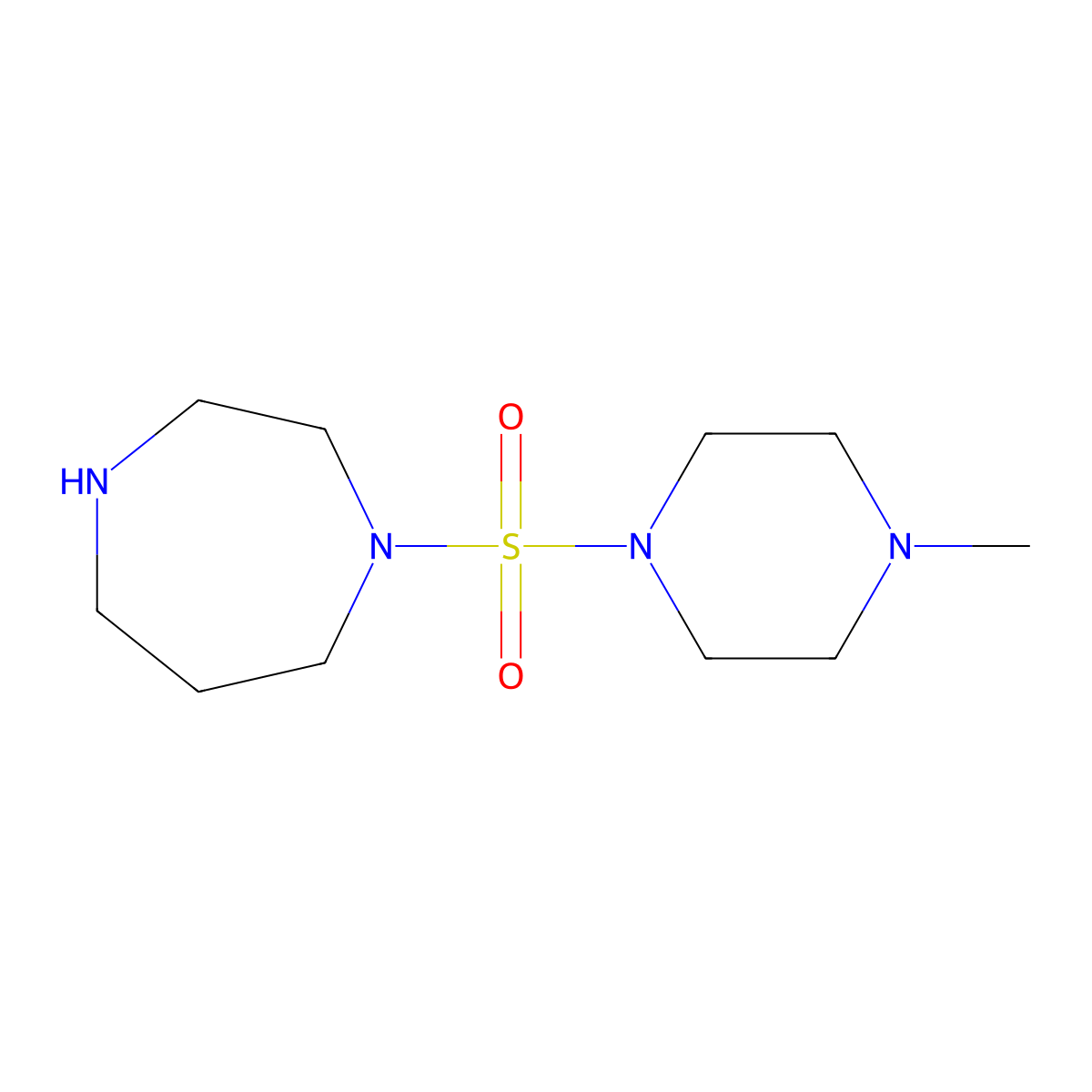 1-((4-Methylpiperazin-1-yl)sulfonyl)-1,4-diazepane molecular structure, CAS 1038274-23-5