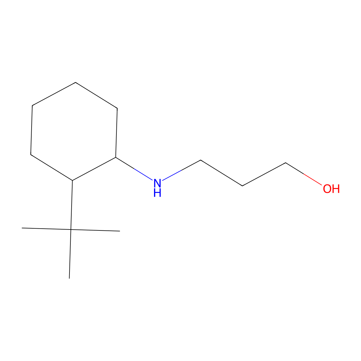3-[(2-Tert-butylcyclohexyl)amino]propan-1-ol molecular structure, CAS 1038277-94-9
