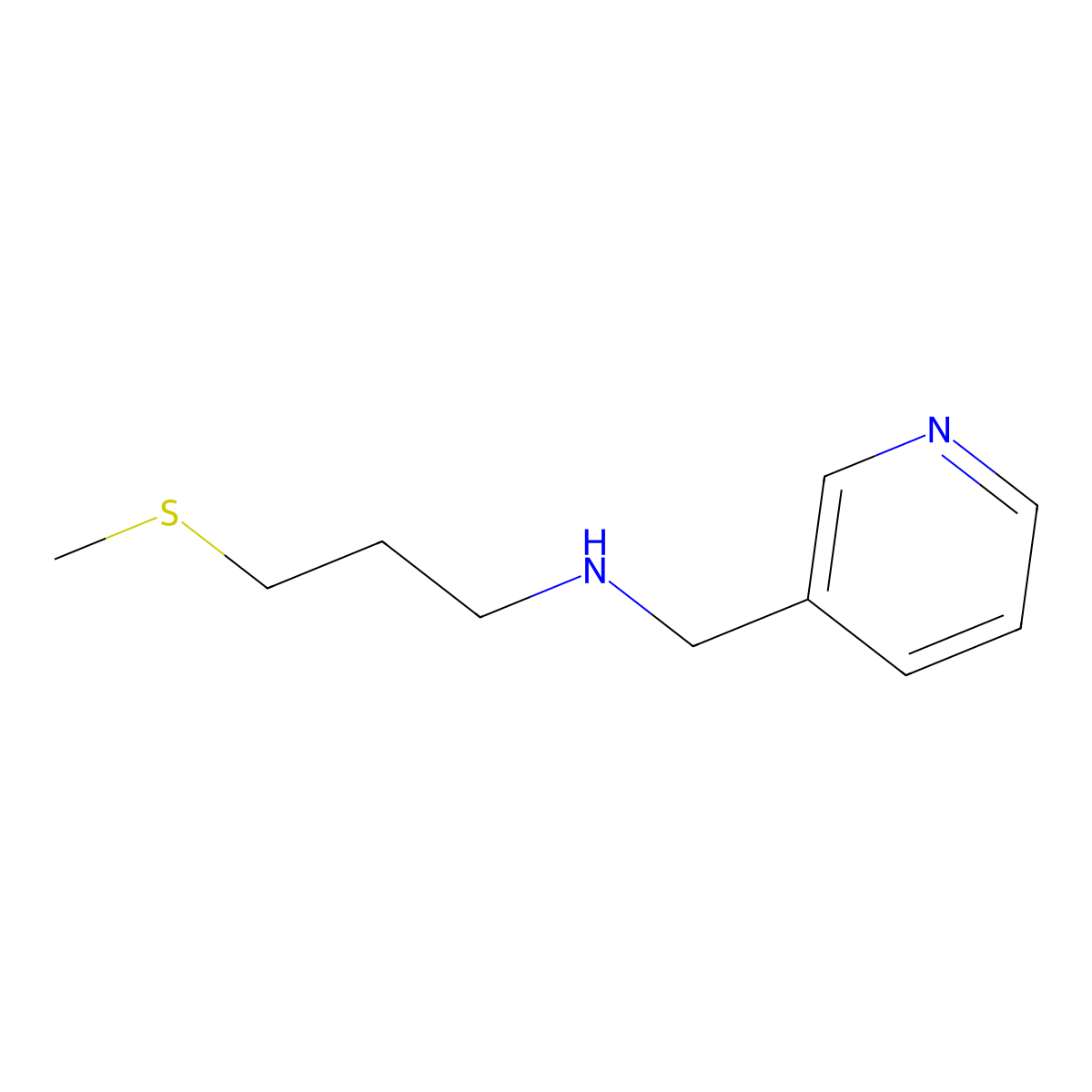 [3-(Methylsulfanyl)propyl][(pyridin-3-yl)methyl]amine molecular structure, CAS 1038278-44-2