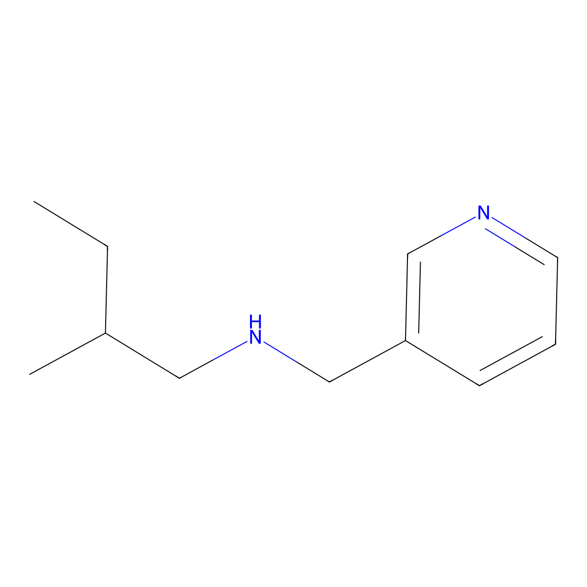 (2-Methylbutyl)[(pyridin-3-yl)methyl]amine molecular structure, CAS 1038278-50-0