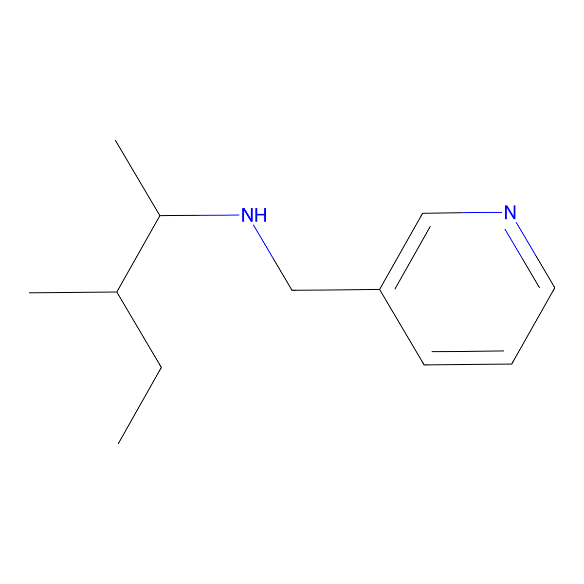 (3-Methylpentan-2-yl)[(pyridin-3-yl)methyl]amine molecular structure, CAS 1038278-56-6