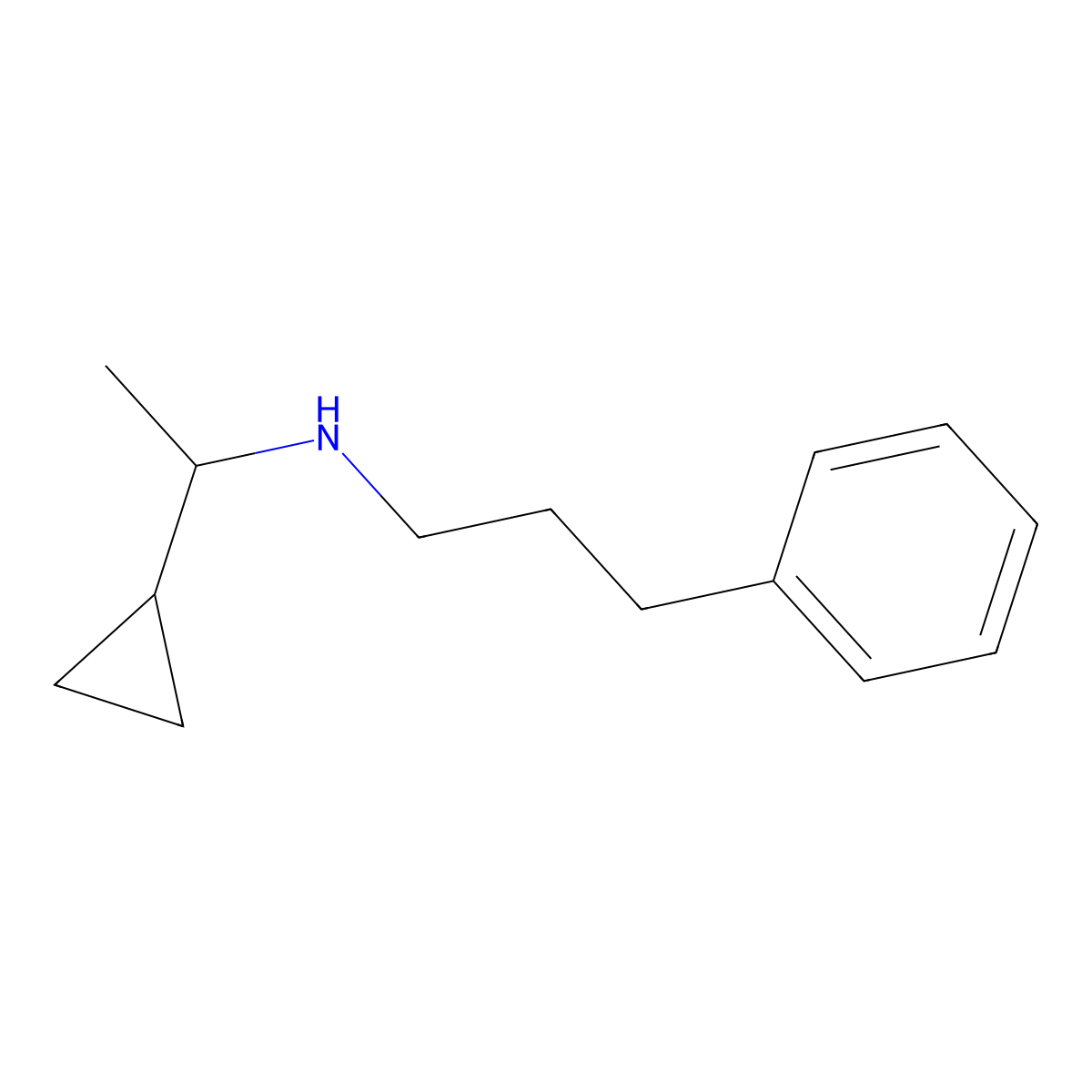 (1-Cyclopropylethyl)(3-phenylpropyl)amine molecular structure, CAS 1038278-65-7