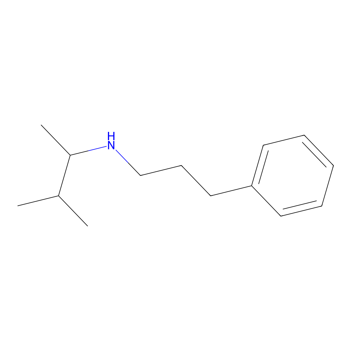(3-Methylbutan-2-yl)(3-phenylpropyl)amine molecular structure, CAS 1038278-68-0