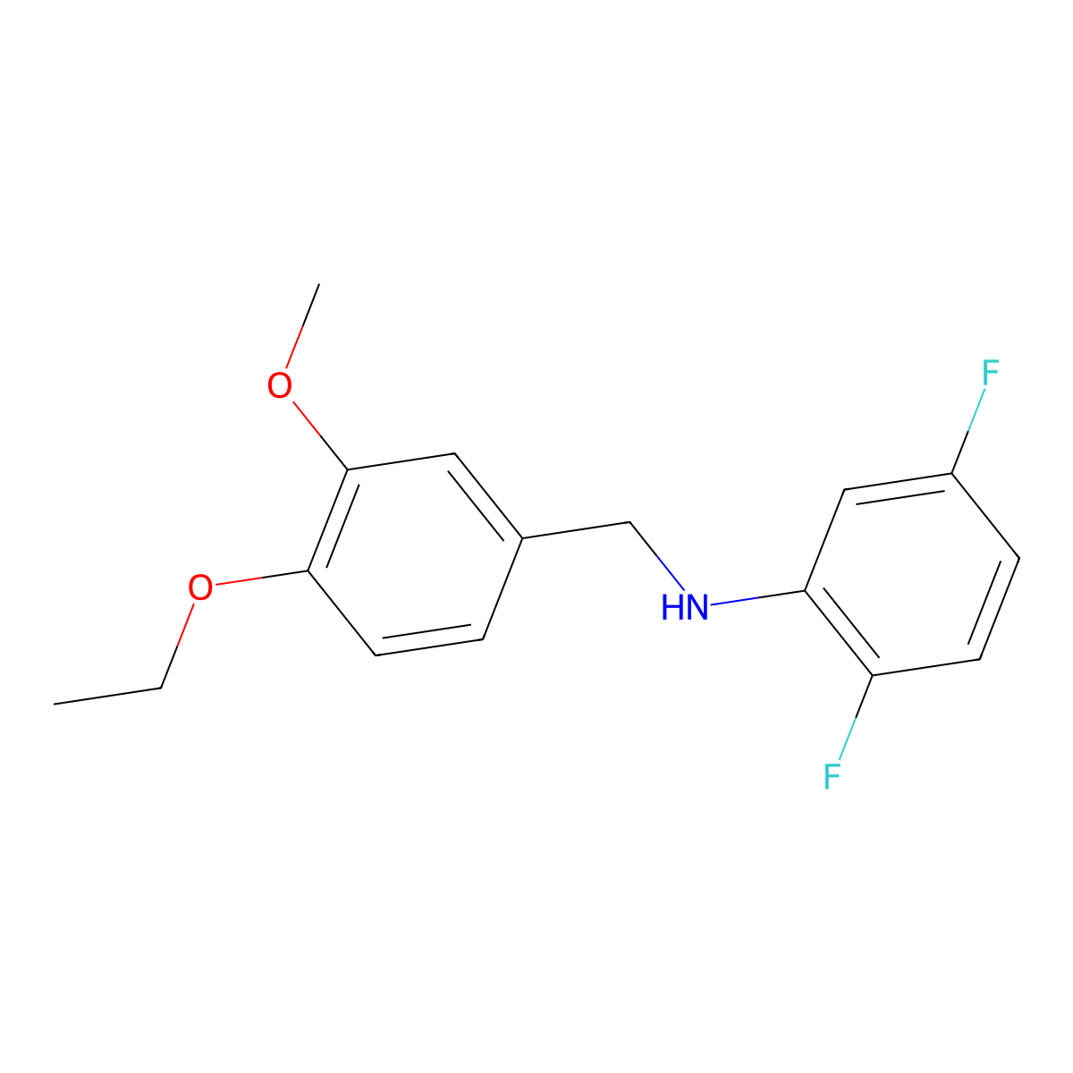 N-[(4-ethoxy-3-methoxyphenyl)methyl]-2,5-difluoroaniline molecular structure, CAS 1038278-82-8
