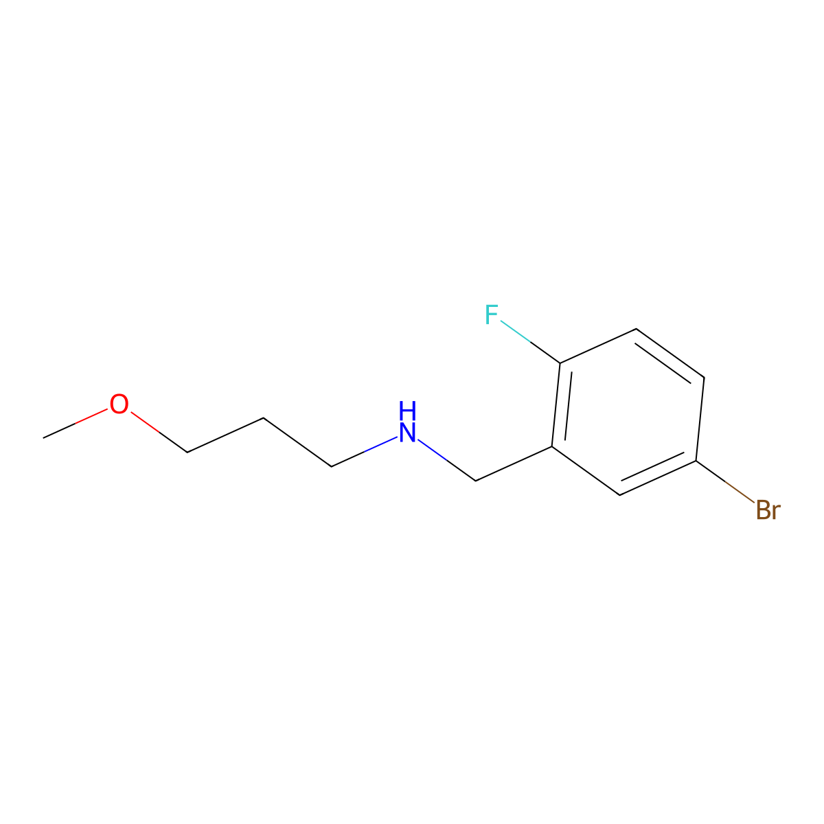 [(5-Bromo-2-fluorophenyl)methyl](3-methoxypropyl)amine molecular structure, CAS 1038279-90-1