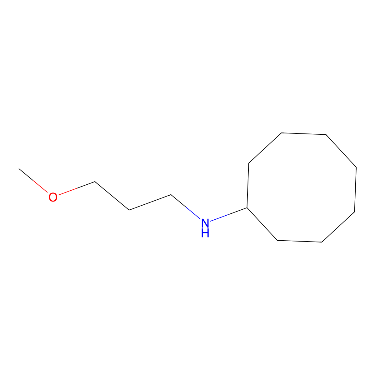 N-(3-methoxypropyl)cyclooctanamine molecular structure, CAS 1038280-10-2