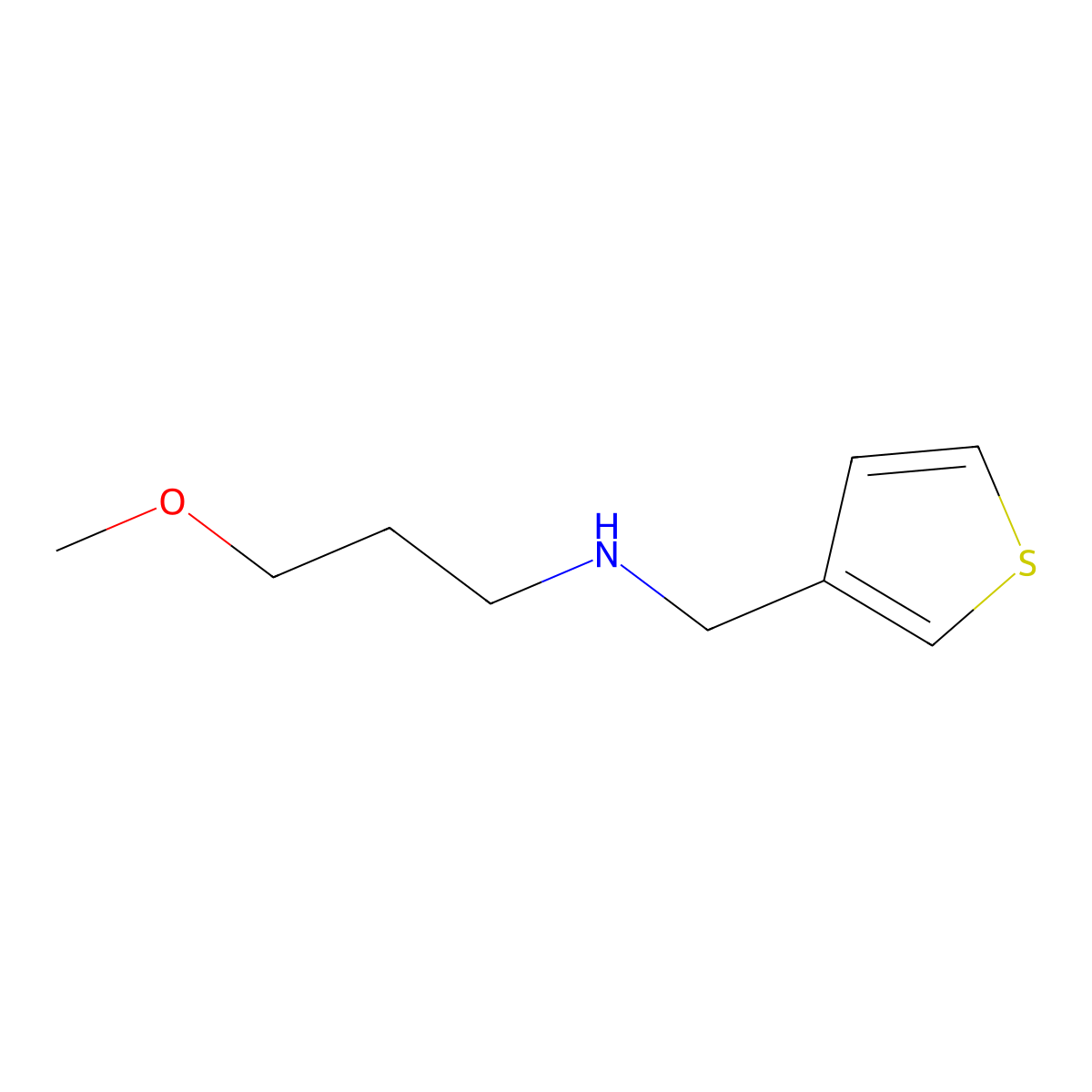 (3-Methoxypropyl)[(thiophen-3-yl)methyl]amine molecular structure, CAS 1038280-15-7