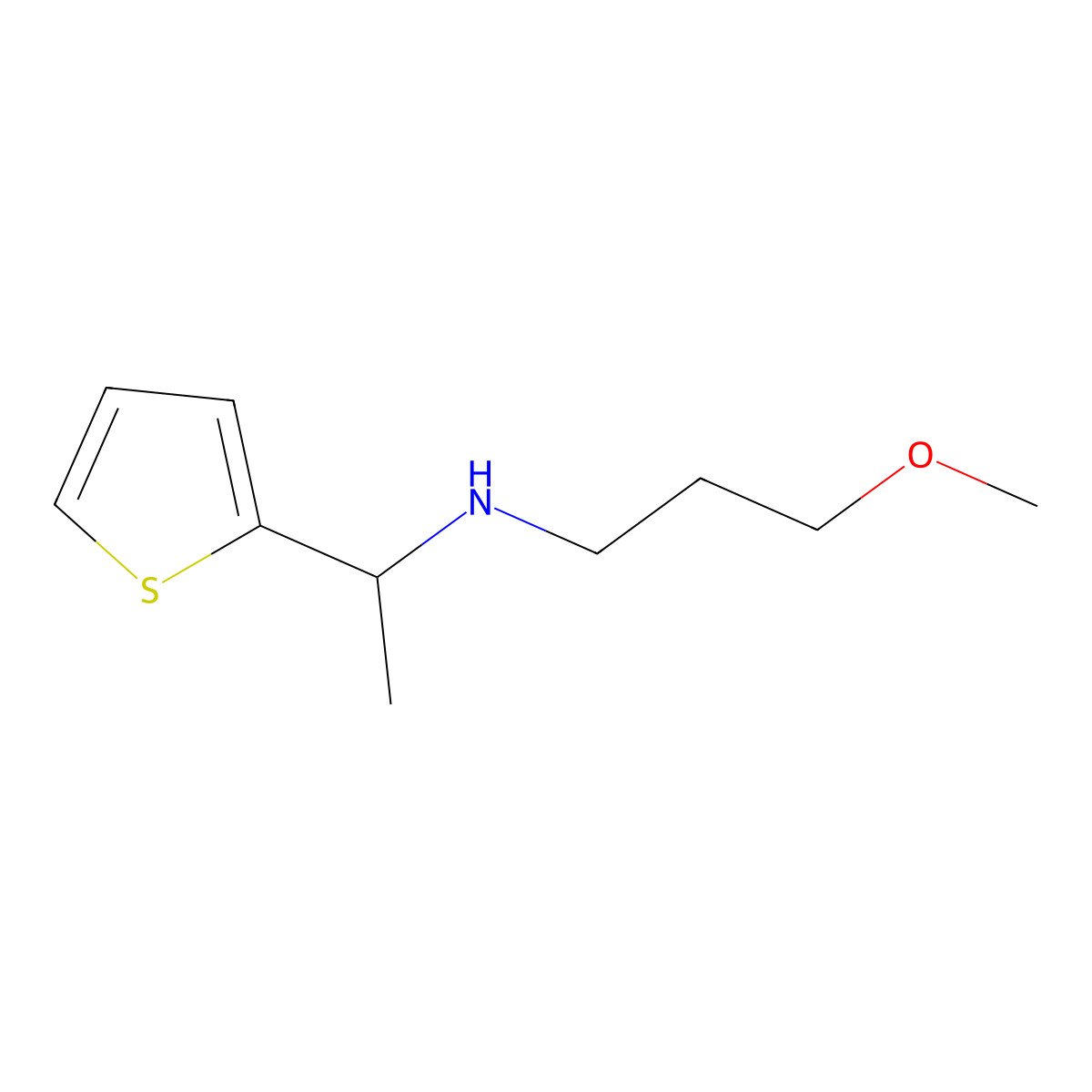 N-(3-methoxypropyl)-N-(1-thien-2-ylethyl)amine molecular structure, CAS 1038280-67-9