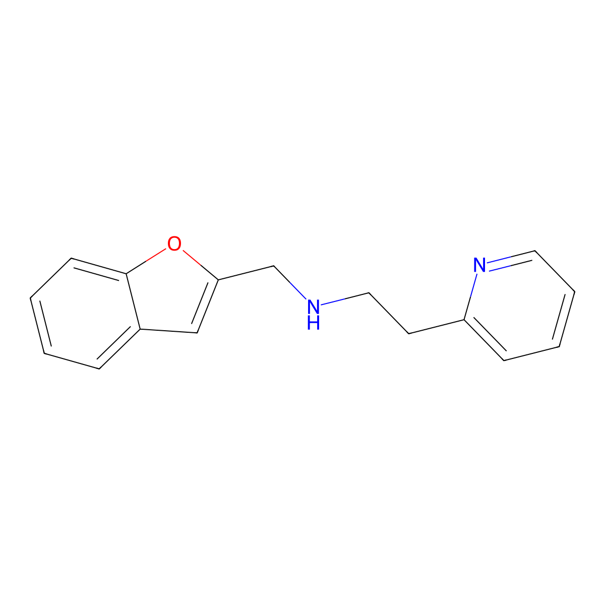 (1-Benzofuran-2-ylmethyl)[2-(pyridin-2-YL)ethyl]amine molecular structure, CAS 1038282-39-1