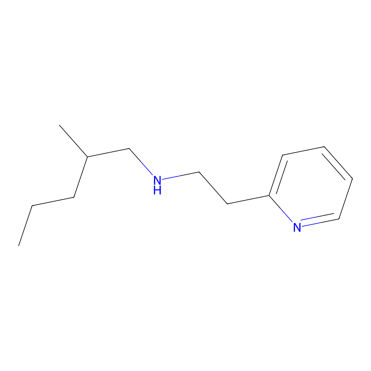 (2-Methylpentyl)[2-(pyridin-2-yl)ethyl]amine molecular structure, CAS 1038282-63-1