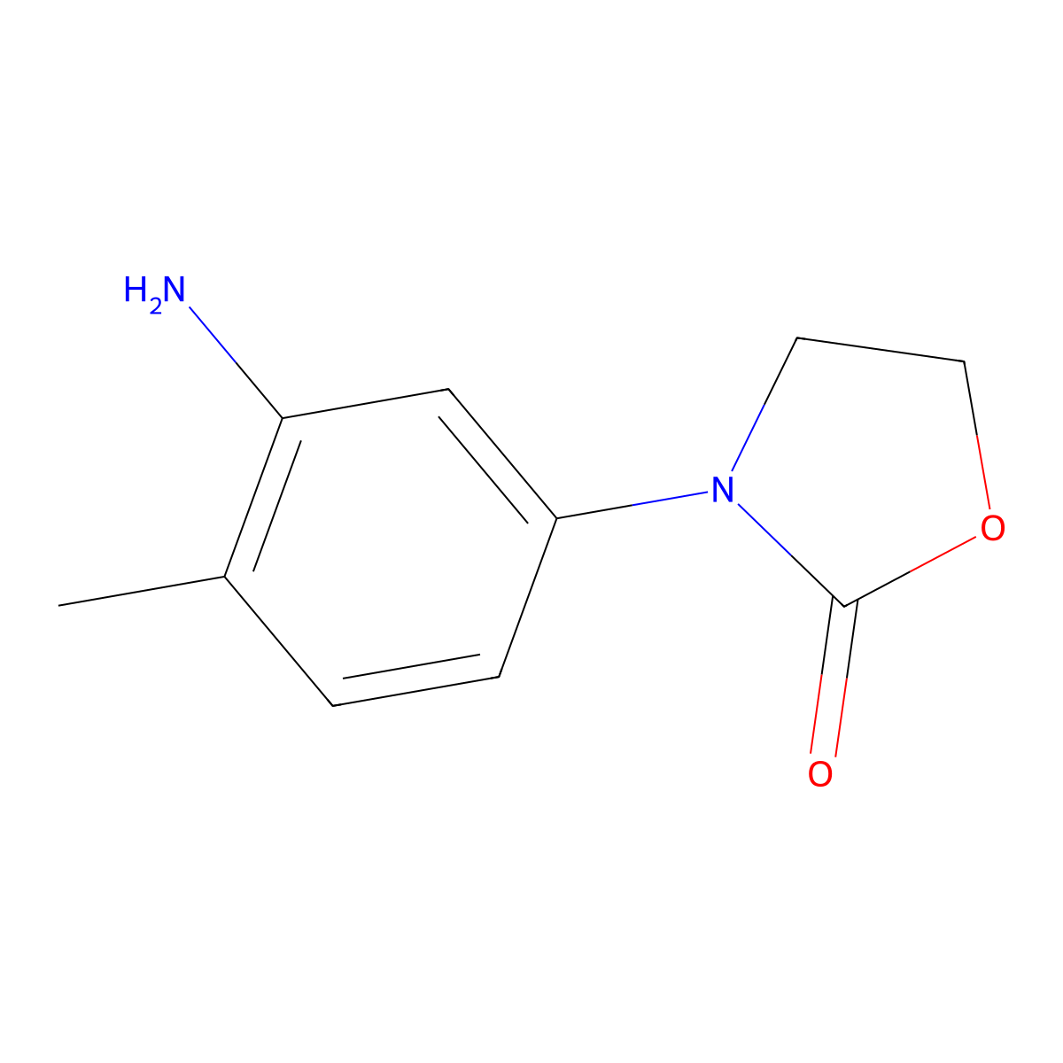 3-(3-Amino-4-methylphenyl)-1,3-oxazolidin-2-one molecular structure, CAS 1038283-05-4