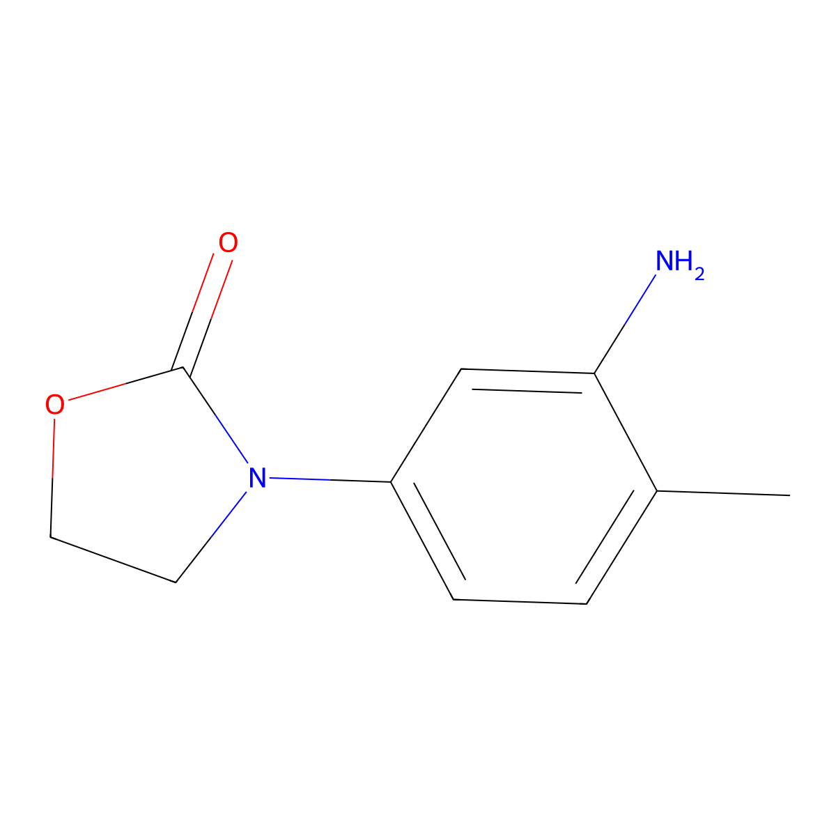 3-(3-Amino-4-methylphenyl)-1,3-oxazolidin-2-one molecular structure, CAS 1038283-05-4