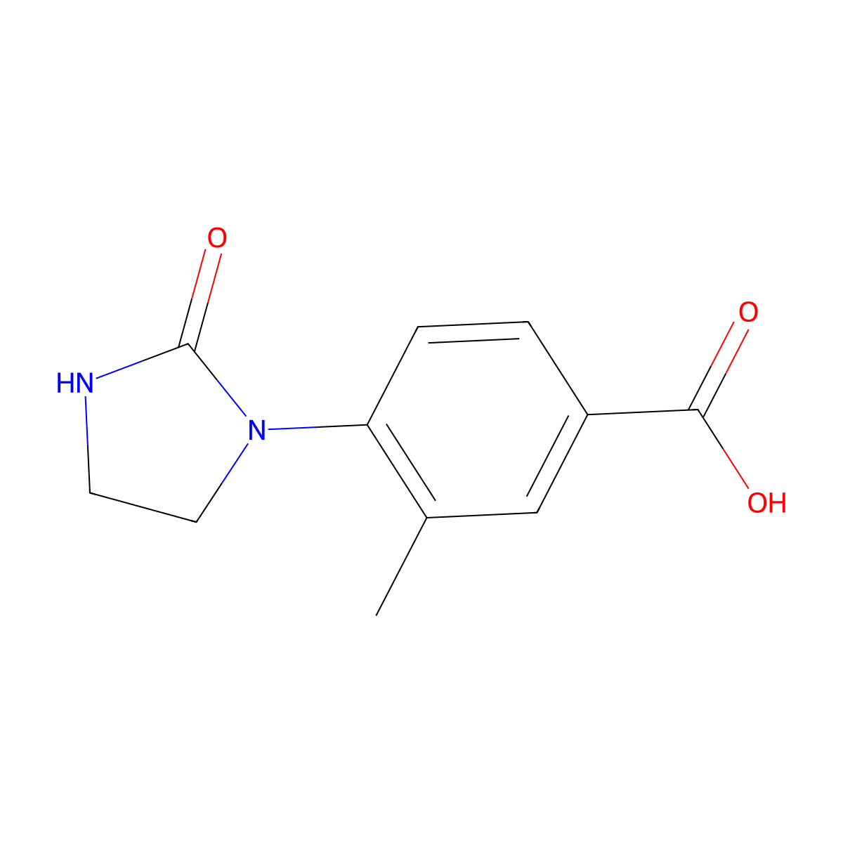 3-Methyl-4-(2-oxoimidazolidin-1-yl)benzoic acid molecular structure, CAS 1038283-29-2