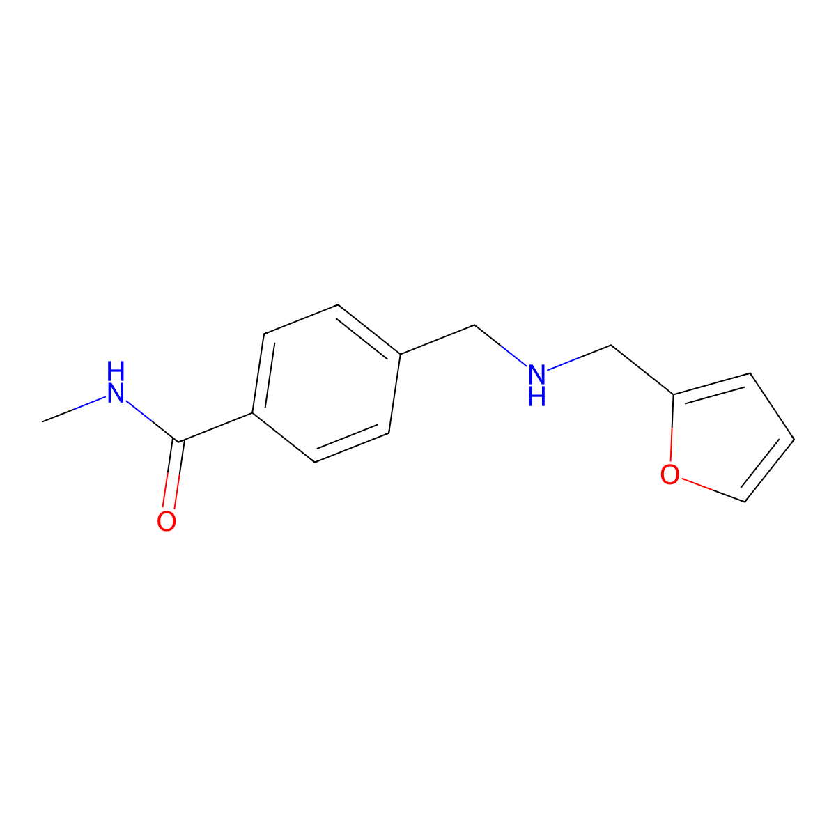 4-({[(furan-2-yl)methyl]amino}methyl)-N-methylbenzamide molecular structure, CAS 1038284-30-8