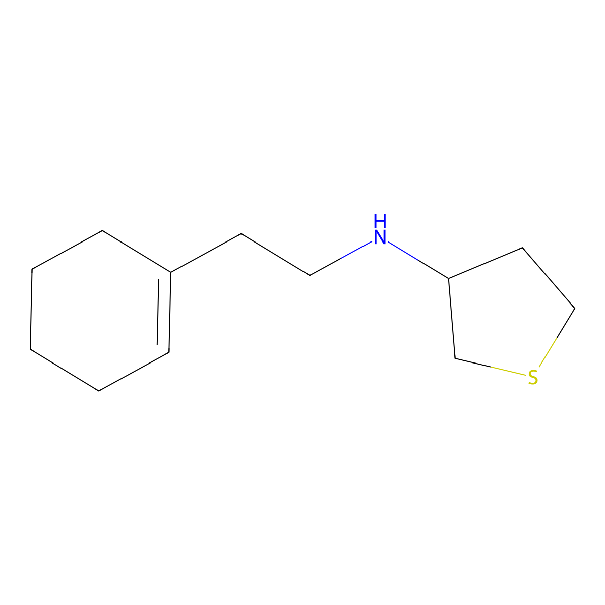 N-[2-(Cyclohex-1-en-1-yl)ethyl]thiolan-3-amine molecular structure, CAS 1038286-33-7