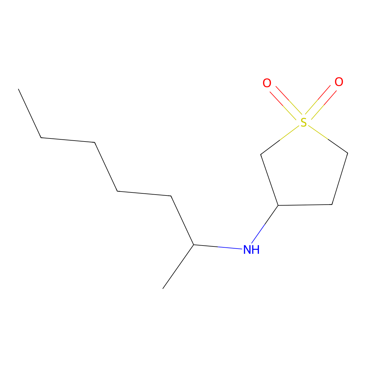 3-[(Heptan-2-yl)amino]-1lambda6-thiolane-1,1-dione molecular structure, CAS 1038288-86-6